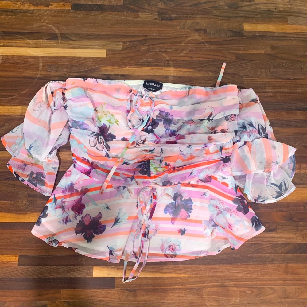 Floral off the shoulder top